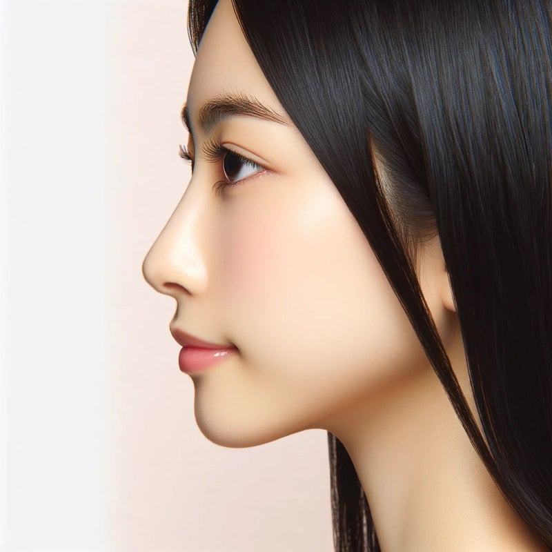 整形後のイメージ(アップノーズで鼻の穴のある面が正面から見えやすいタイプ(豚鼻)(横顔))