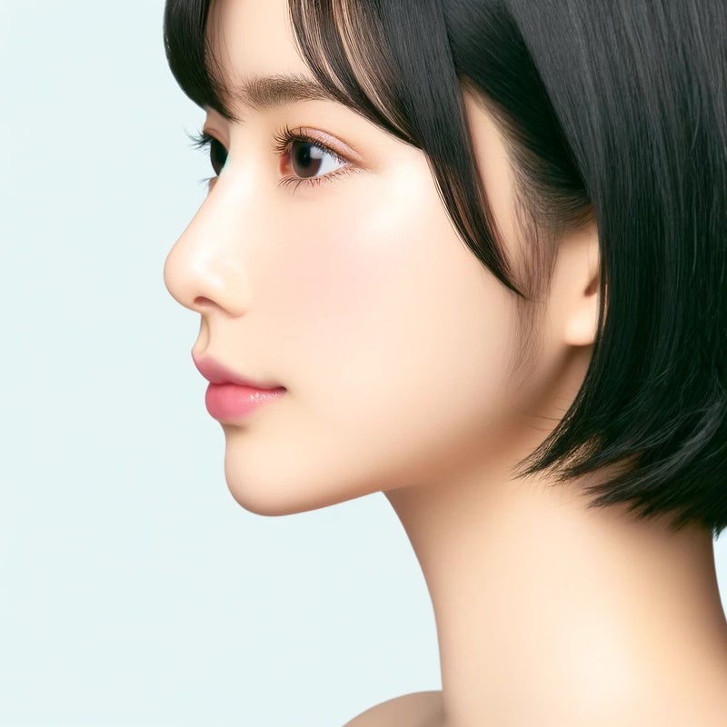 鼻整形後のイメージ(鼻の穴の形が特徴的で存在感が強くなっているタイプ(横顔))